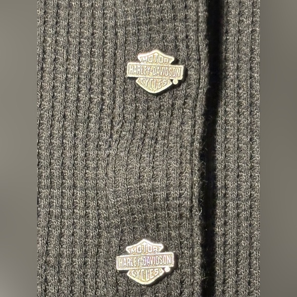 Harley Davidson Y2K Waffle Knit Woman’s Henley SZ.S Dealer Branded Blinged - Picture 3 of 11